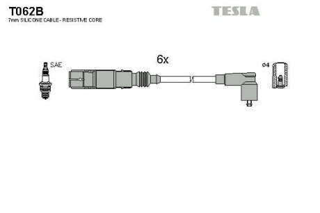 Провода высоковольтные - (021905409T / 021905409N / 021905409J) TESLA T062B (фото 1)