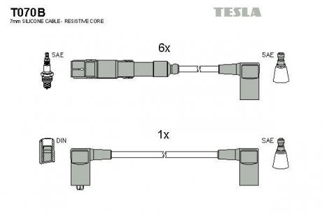 Провід високовольтний - TESLA T070B