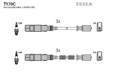 Провода высоковольтные - TESLA T170C (фото 1)