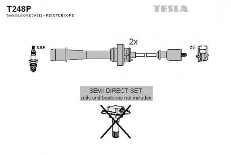 Провода высоковольтные - (FP8618140A / FP8518140A) TESLA T248P (фото 1)