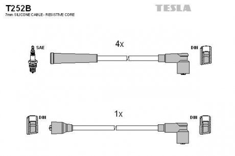 Провода высоковольтные - TESLA T252B