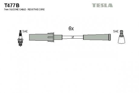 Провода высоковольтные - (05019593AA) TESLA T477B (фото 1)