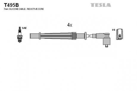 Провода высоковольтные - (224404659R / 8200713680) TESLA T495B (фото 1)