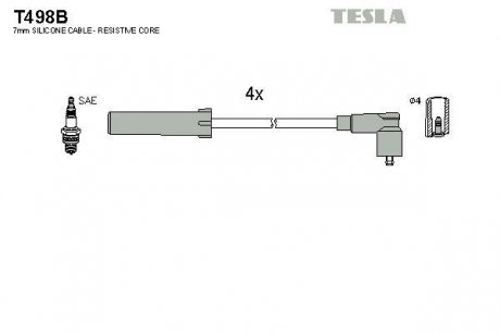 Провода высоковольтные - (5967N1 / 5967L8 / 5967L6) TESLA T498B