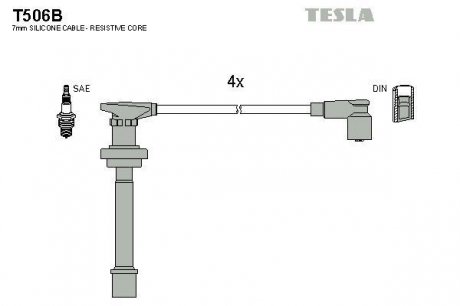 Провода высоковольтные - (224402J210 / 224402F200) TESLA T506B (фото 1)