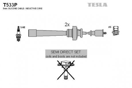 Провода высоковольтные - (MD338624 / MD336862 / MD334043) TESLA T533P (фото 1)