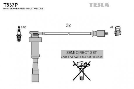 Провода высоковольтные - (MD311208) TESLA T537P (фото 1)