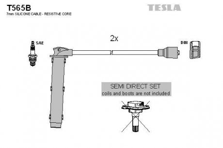 Провода высоковольтные - TESLA T565B (фото 1)