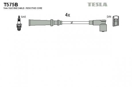 Провод высокого напряжения TESLA T575B (фото 1)