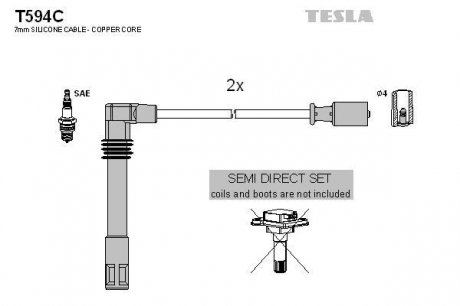 Провода высоковольтные - (058905409A) TESLA T594C (фото 1)