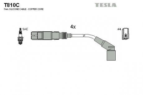 Провода высоковольтные - (171525602 / 1715256) TESLA T810C