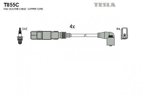 Провода высоковольтные - (06A905409L / 06A905409P / 06A905409F) TESLA T855C (фото 1)