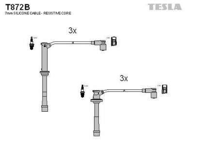 Провода высоковольтные - (ZE2818140) TESLA T872B