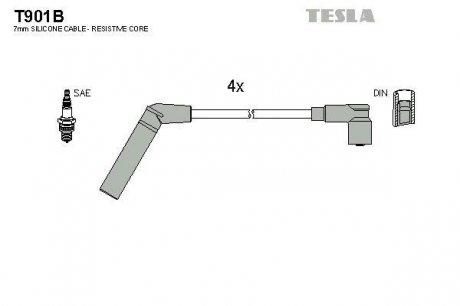 Провода высоковольтные - (MD332343) TESLA T901B (фото 1)