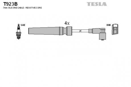 Провода высоковольтные - (96450249) TESLA T923B (фото 1)