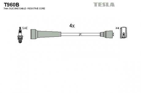 Провода высоковольтные - (7700874594 / 7700106221) TESLA T960B (фото 1)