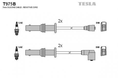 Провода высоковольтные - (22451AA640 / 22451AA630) TESLA T975B (фото 1)
