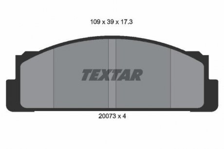 Комплект тормозных колодок, дисковый тормоз TEXTAR 2007304 (фото 1)