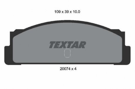 Комплект тормозных колодок, дисковый тормоз TEXTAR 2007404