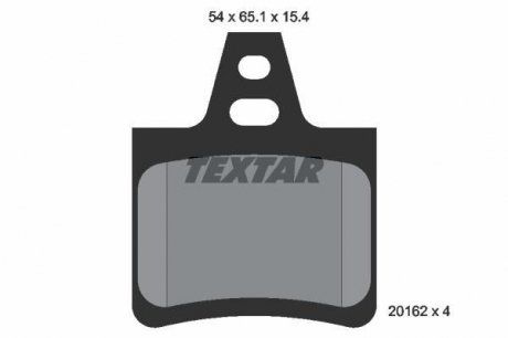 Комплект тормозных колодок, дисковый тормоз TEXTAR 2016203 (фото 1)