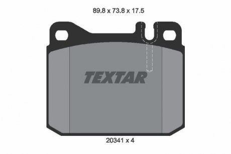 Комплект тормозных колодок, дисковый тормоз TEXTAR 2034110