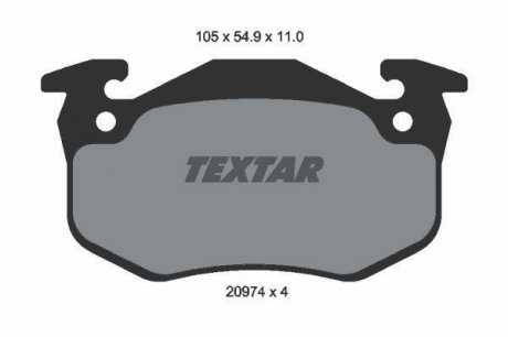 Гальмівні колодки дискові TEXTAR 2097401