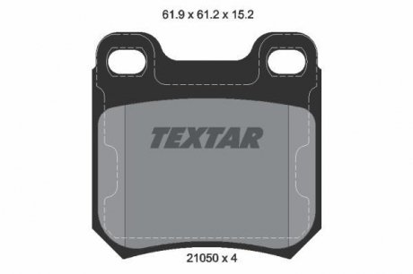 Комплект тормозных колодок, дисковый тормоз TEXTAR 2105002 (фото 1)