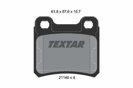 Комплект тормозных колодок, дисковый тормоз TEXTAR 2114001