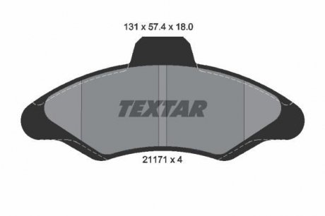 Гальмівні колодки дискові TEXTAR 2117105