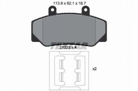 Комплект тормозных колодок, дисковый тормоз TEXTAR 2123302 (фото 1)