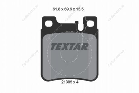 Комплект гальмівних колодок, дискове гальмо TEXTAR 2130501
