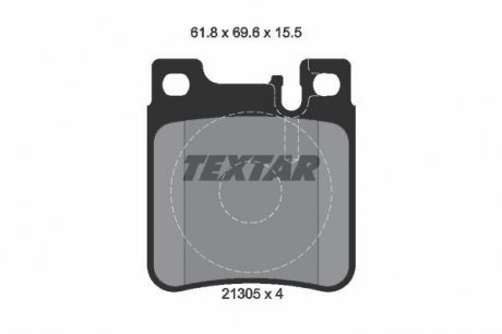 Гальмівні колодки, дискове гальмо (набір) TEXTAR 2130504 (фото 1)