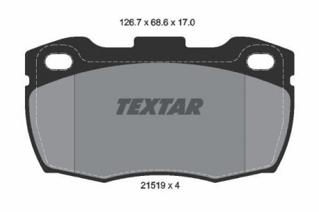 Гальмівні колодки, дискове гальмо (набір) TEXTAR 2151902 (фото 1)