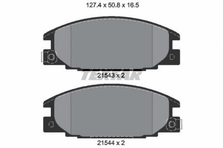 Комплект тормозных колодок, дисковый тормоз TEXTAR 2154302 (фото 1)