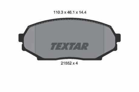 Гальмівні колодки, дискове гальмо (набір) TEXTAR 2155202
