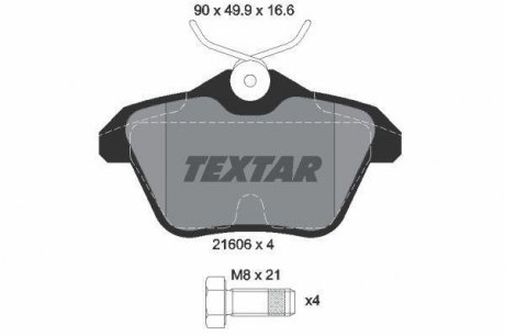 Комплект тормозных колодок, дисковый тормоз TEXTAR 2160601 (фото 1)