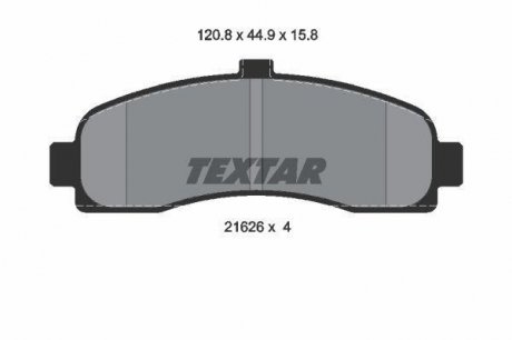 Колодки дискового тормоза TEXTAR 2162601