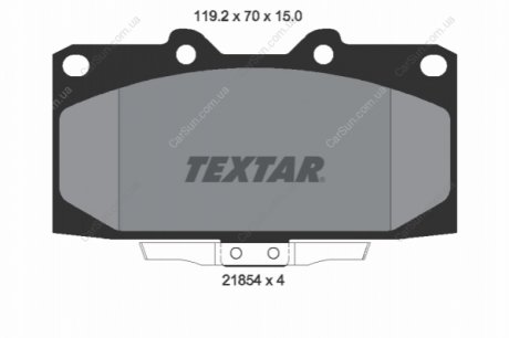 Комплект тормозных колодок, дисковый тормоз TEXTAR 2185401