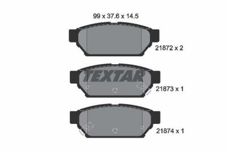 Гальмівні колодки, дискове гальмо (набір) TEXTAR 2187202 (фото 1)