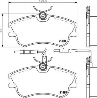 Комплект тормозных колодок, дисковый тормоз TEXTAR 2188801 (фото 1)