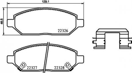 KLOCKI HAM. OPEL P. KARL 1,0 15- TEXTAR 2232601 (фото 1)