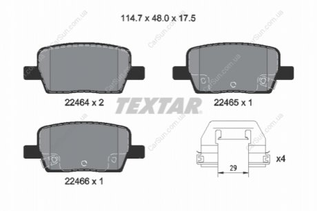 KLOCKI HAM. CHEVROLET T. CAMARO 2,0 TURBO 16- TEXTAR 2246401