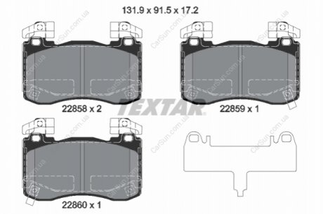 БЛОКИ ШИНКИ KIA STINGER 17- TEXTAR 2285801