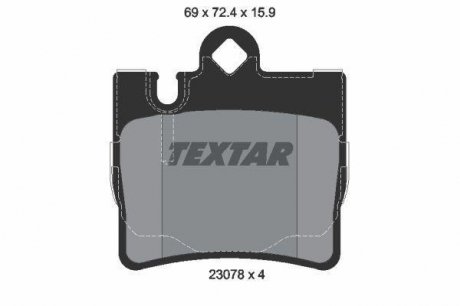 Комплект тормозных колодок, дисковый тормоз TEXTAR 2307881 (фото 1)