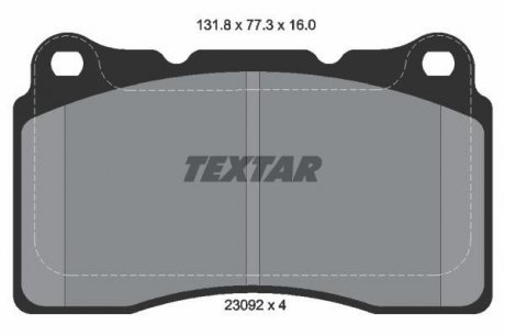 Комплект тормозных колодок, дисковый тормоз TEXTAR 2309203 (фото 1)