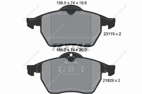 Комплект гальмівних колодок, дискове гальмо TEXTAR 2311502 (фото 1)