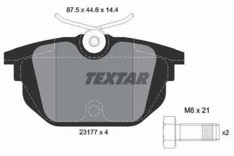 Гальмівні колодки, дискове гальмо (набір) TEXTAR 2317703 (фото 1)