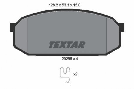 Комплект тормозных колодок, дисковый тормоз TEXTAR 2329501 (фото 1)