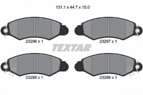 Комплект тормозных колодок, дисковый тормоз TEXTAR 2329601 (фото 1)