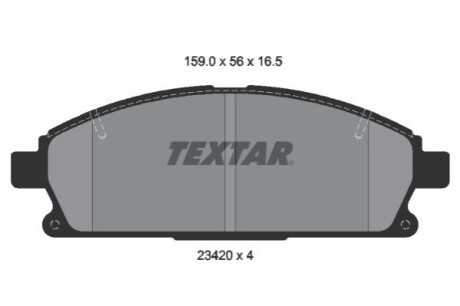 Гальмівні колодки (набір) TEXTAR 2342004